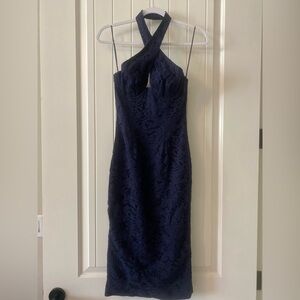 Bardot Navy Blue Cut Out Backless Sheath Dress Size XS / US 2